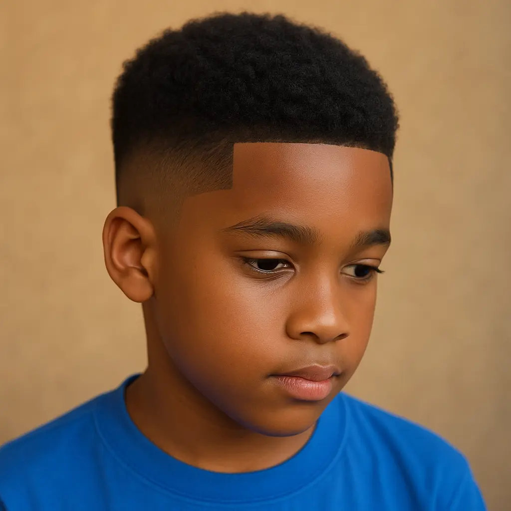 Kinderhaarschnitt mit Mid Fade