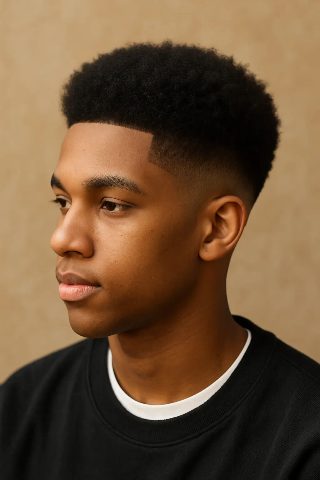 Junge mit sanftem Mid Fade